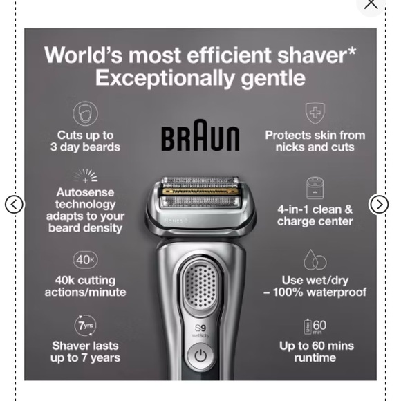 Series 9 Men's Electric Shaver - Silver - Picture 8 of 16